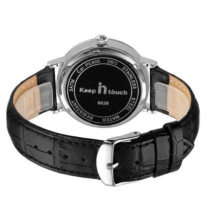 KnT-6620 Black Chronograph Watch - Black