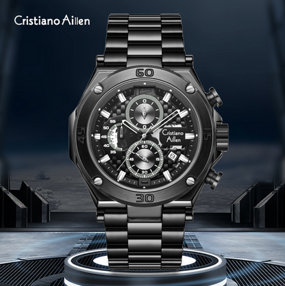 CA-9839 Chronograph Watch - Black-Blue