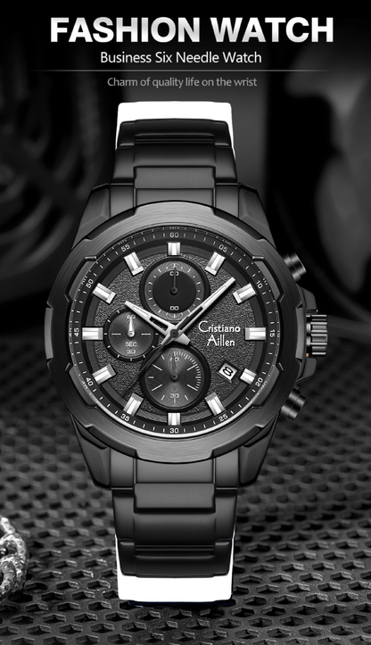 CA-8888 47mm Chronograph Watch - Black