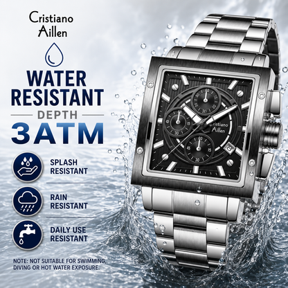 CA-9844 Chronograph Watch - Silver Black