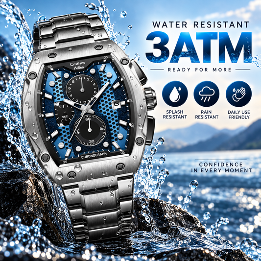 CA-8917 Chronograph Watch - Silver Blue