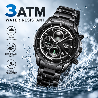 CA-8890 Multifunction Analog Watch - Black