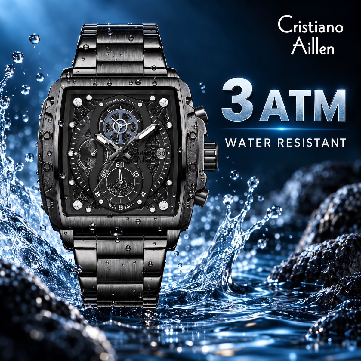 CA-8916 Chronograph Watch - Black
