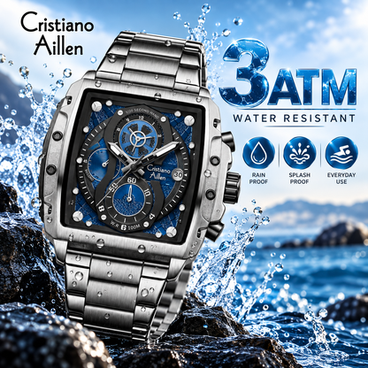 CA-8916 Chronograph Watch - Silver Blue
