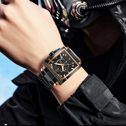 CA-9844 Chronograph Watch - Black Rose Gold