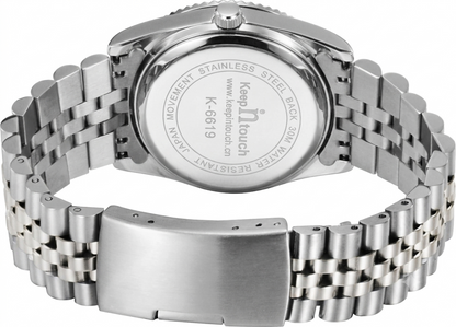 KnT-6619 Royal Prestige Watch - Silver Black